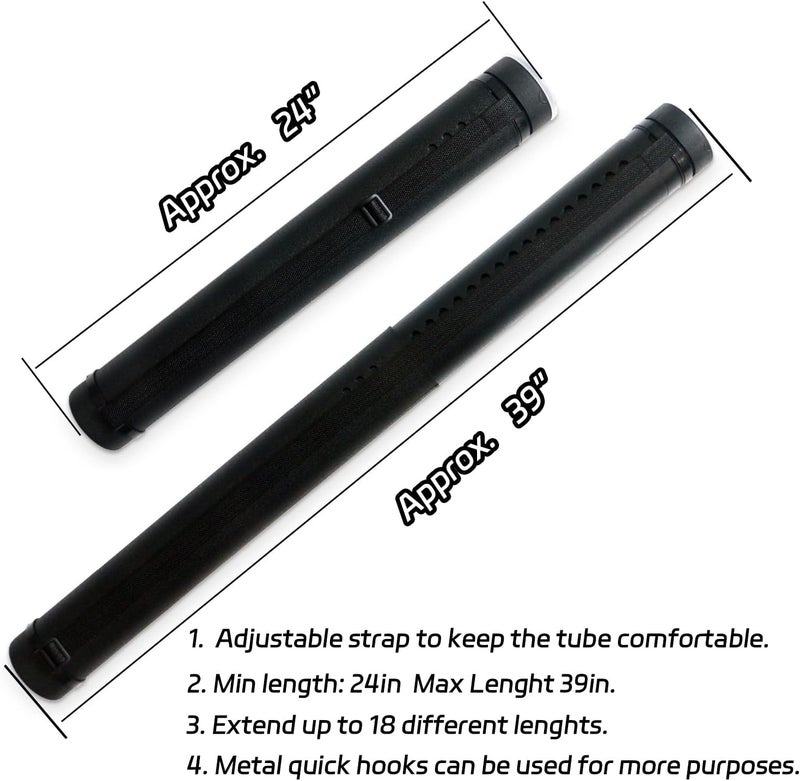 BOWSOUL Arrow Tube Case Adjustable and Extendable Archery Arrow Holder Archery Quivers for Hunting, Target Shooting-Protective EVA Foam Arrow Insert Included - Image 3